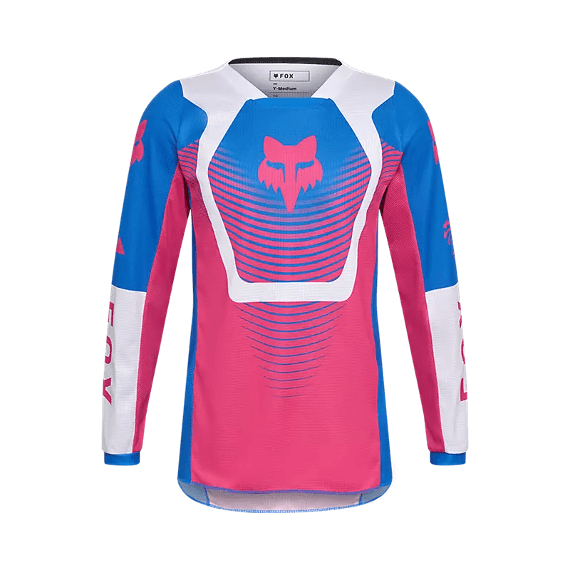 Fox YTH 180 COLLECT JERSEY - BLUE/PINK motocross jersey