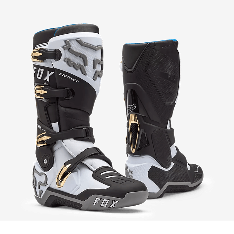 Fox INSTINCT BOOT - WHITE/BLACK/GREY motorcycle boots