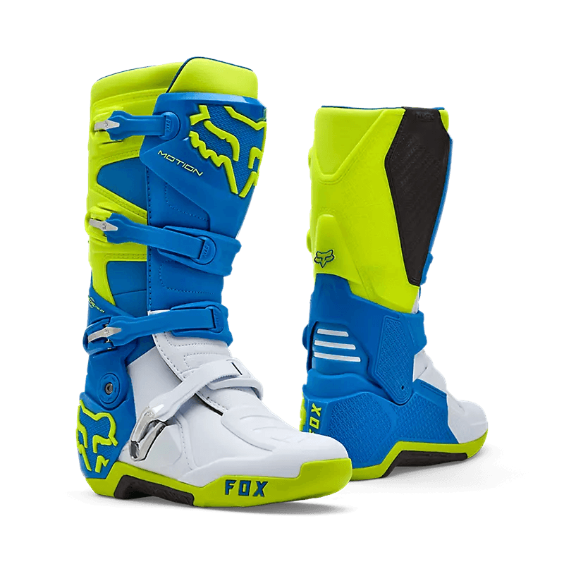 Fox MOTION BOOT - BLUE/YELLOW motorcycle boots