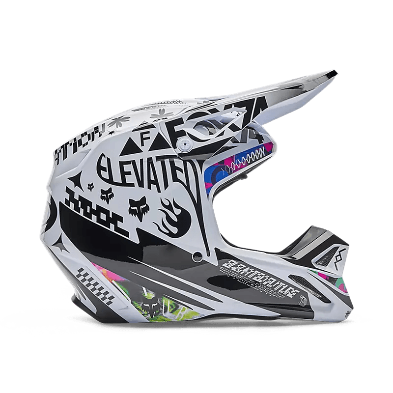 Fox V1 IMAGE COSMO HELMET - WHITE/BLACK motorcycle helmet