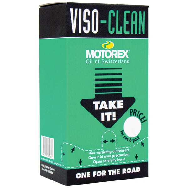 Motorex Viso-Clean Wipes Box - Per 72 (12 packs of 6 wipes per pack ) - Image 1