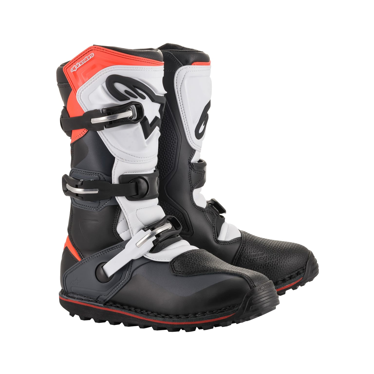 Alpinestars Tech T - Black Gray Red Fluo Boots - Image 1