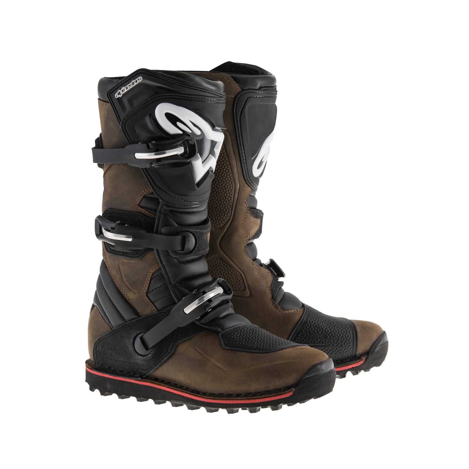 Alpinestars Tech T - Brown Oiled Boots - Image 1