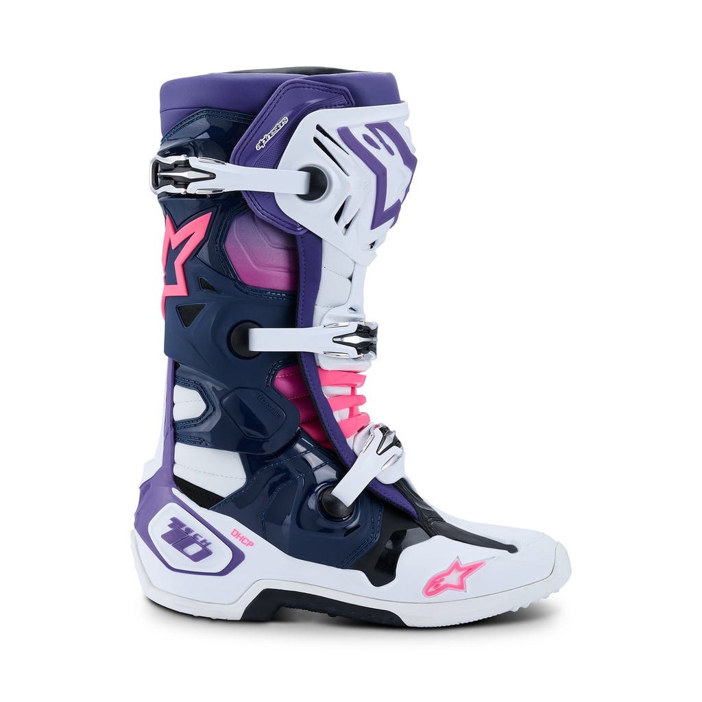 Alpinestars Tech 10 - White Violet Navy Blue Pink Fluo