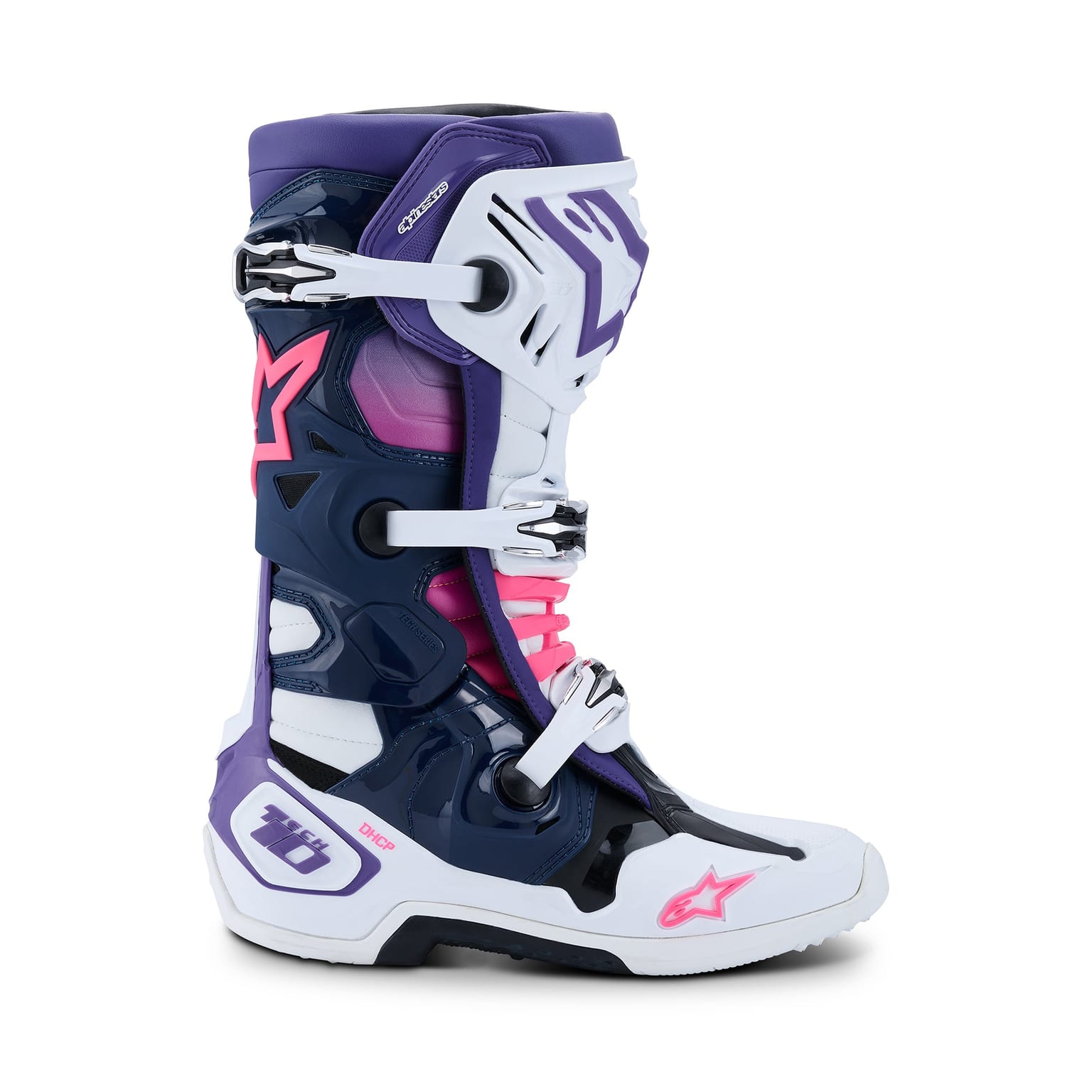 Alpinestars Tech 10 - White Violet Navy Blue Pink Fluo - Image 2