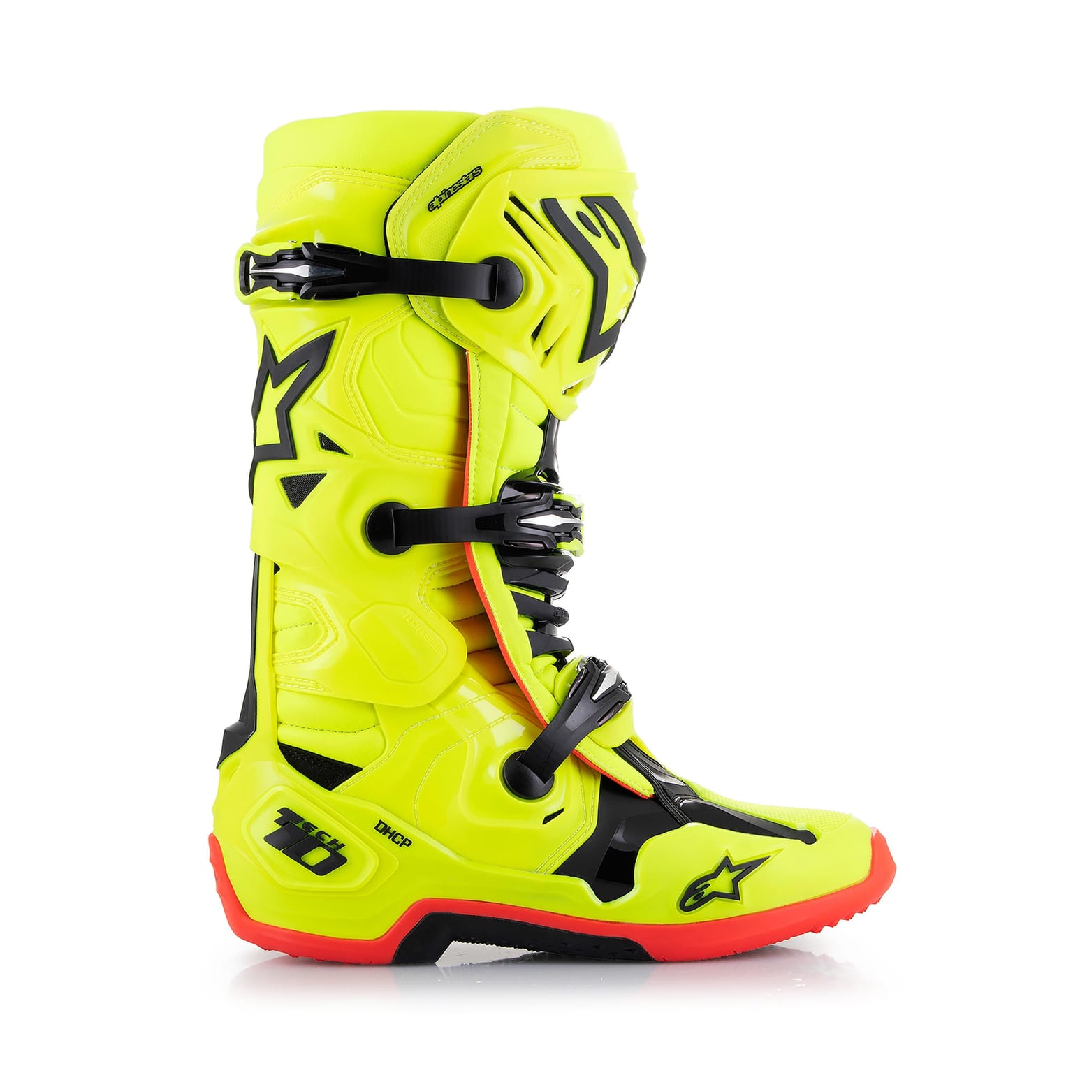 Alpinestars Tech 10 - Yellow Fluo Black Red Fluo Boots - Image 2