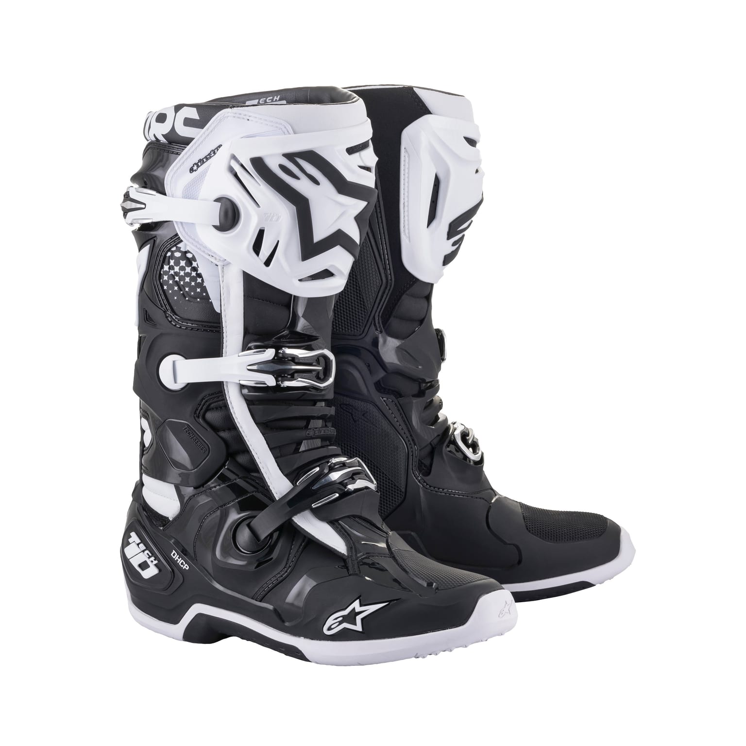 Alpinestars Tech 10 - Black White Boots - Image 1
