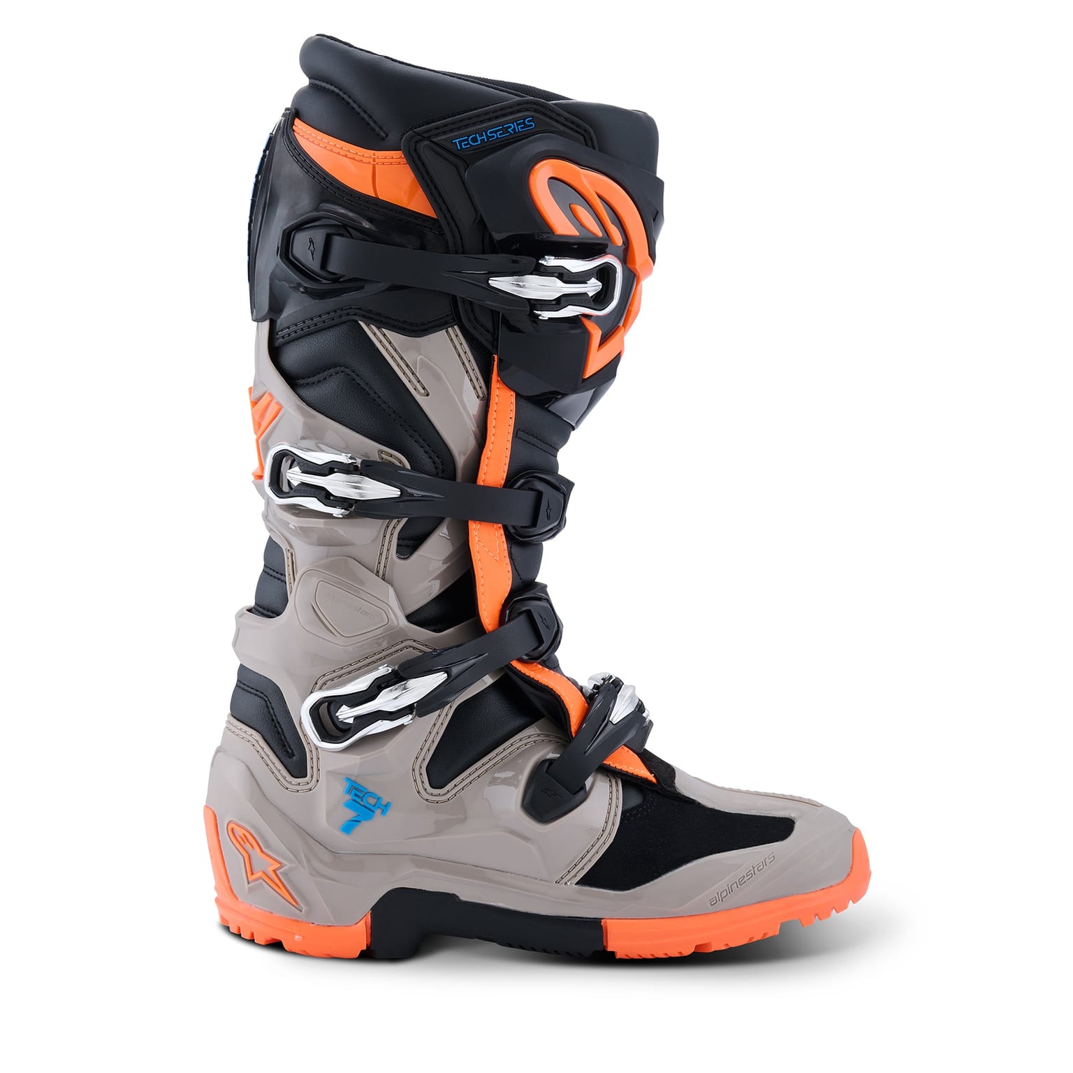 Alpinestars Tech 7 Enduro - Black Warm Gray Orange Fluo - Image 2