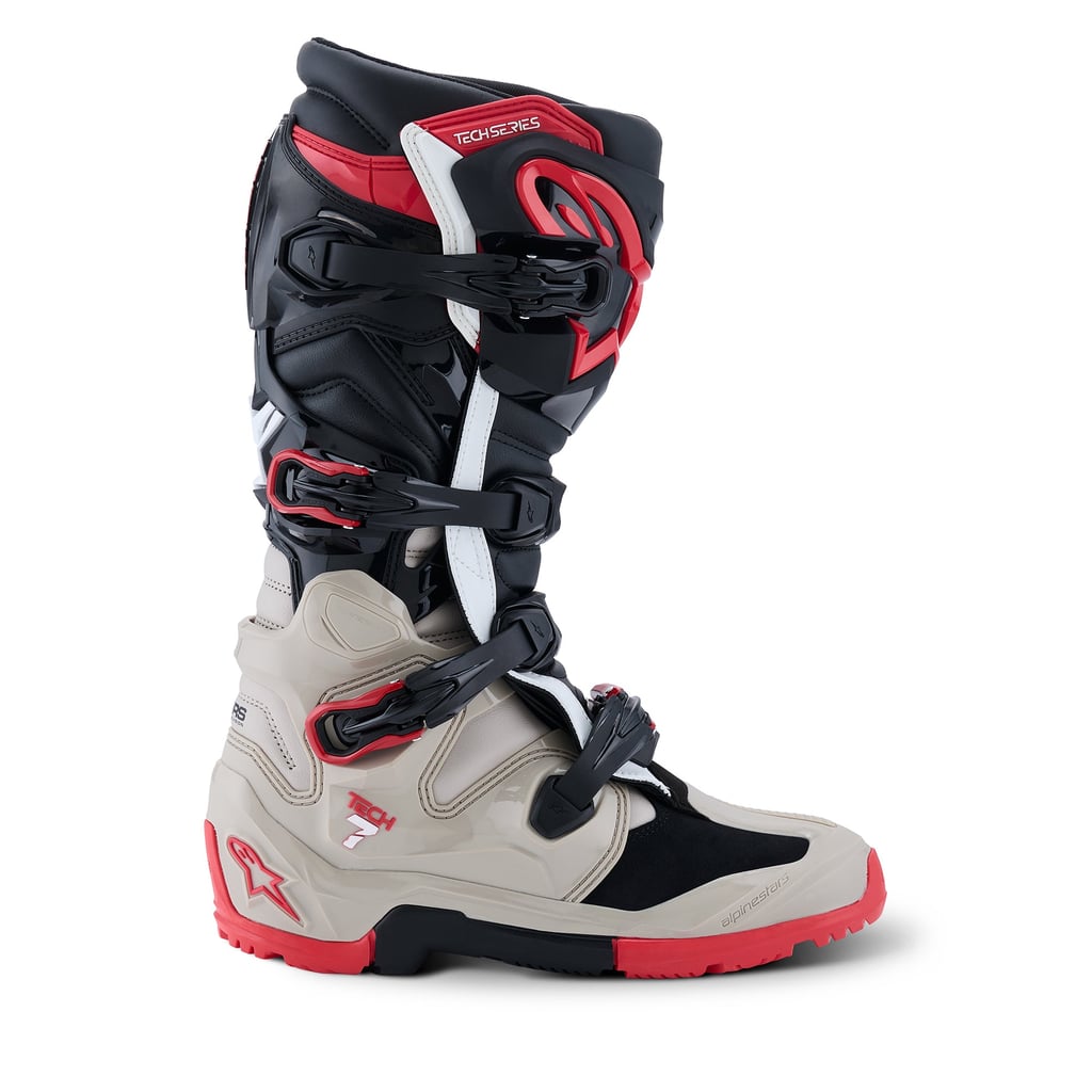 Alpinestars Tech 7 Enduro - Black Light Gray Bright Red