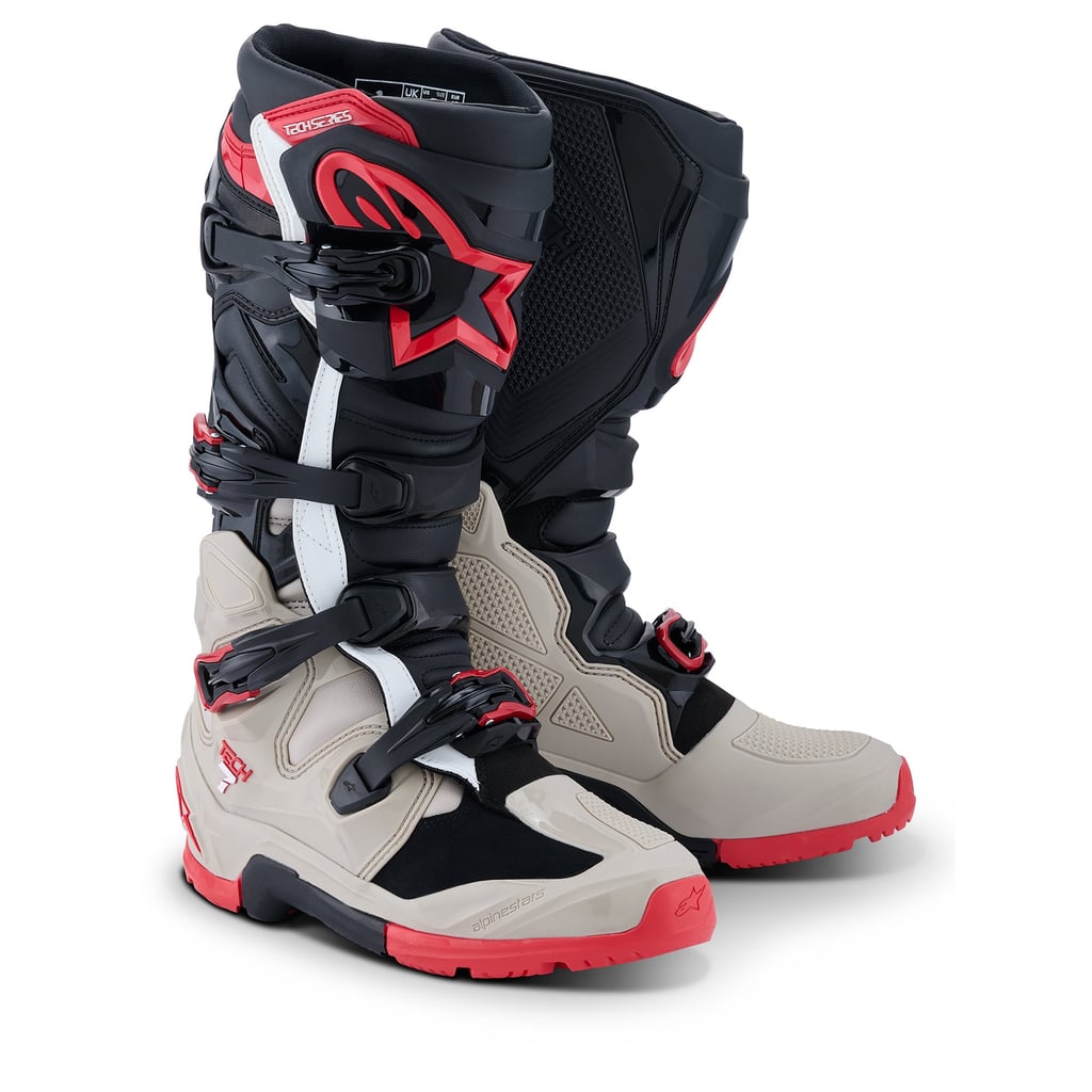 Alpinestars Tech 7 Enduro - Black Light Gray Bright Red
