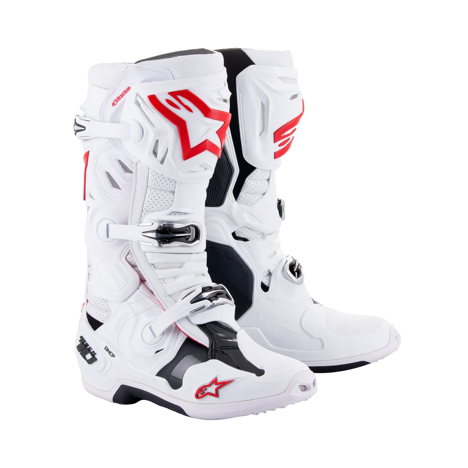 Alpinestars Tech 10 Supervented - White Bright Red Boots - Image 1