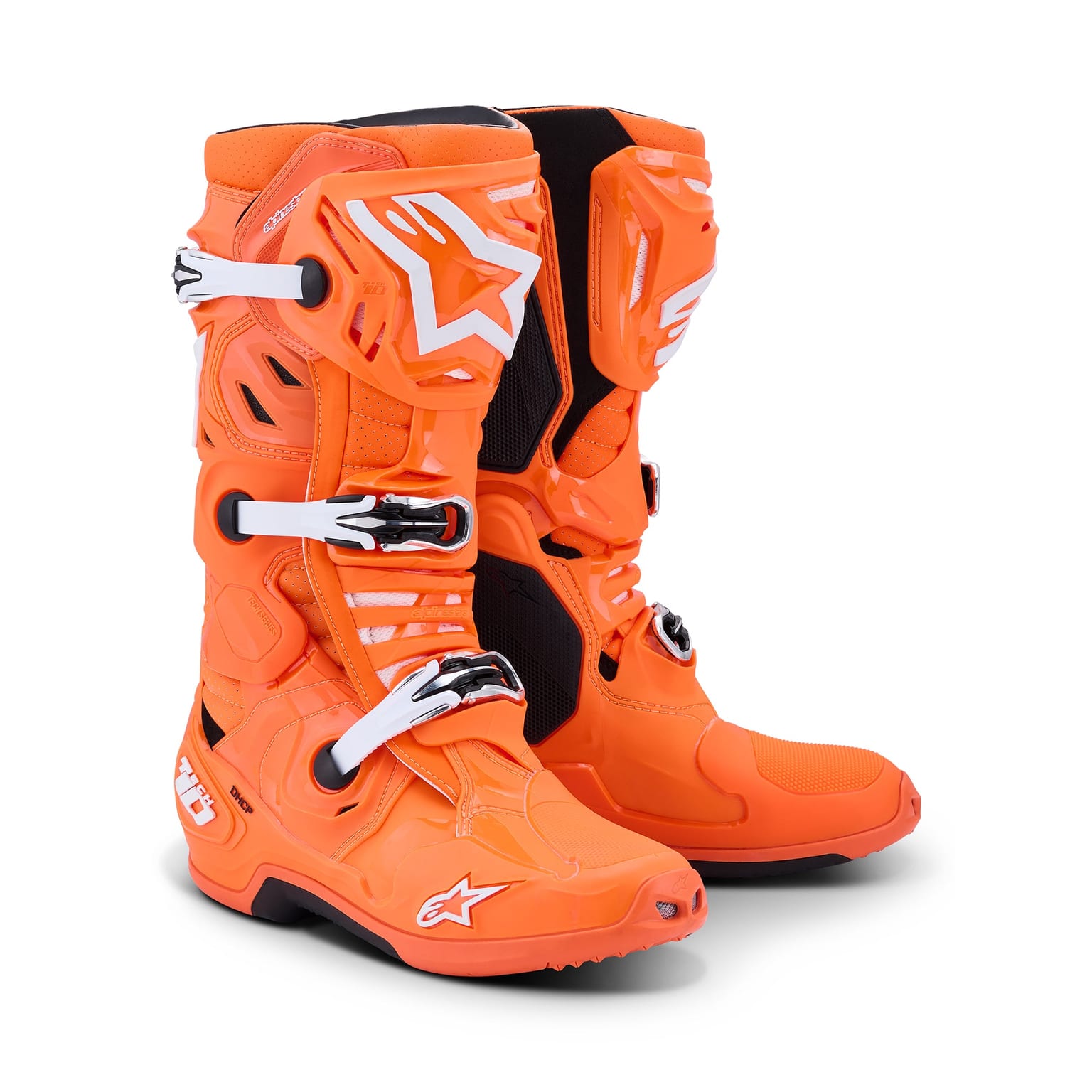 Alpinestars Tech 10 Supervented - Orange Fluo Black White - Image 1
