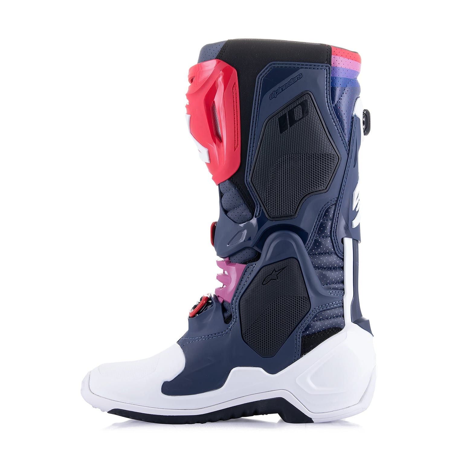 Alpinestars Tech 10 Supervented - Night Navy White Rainbow Boots - Image 4