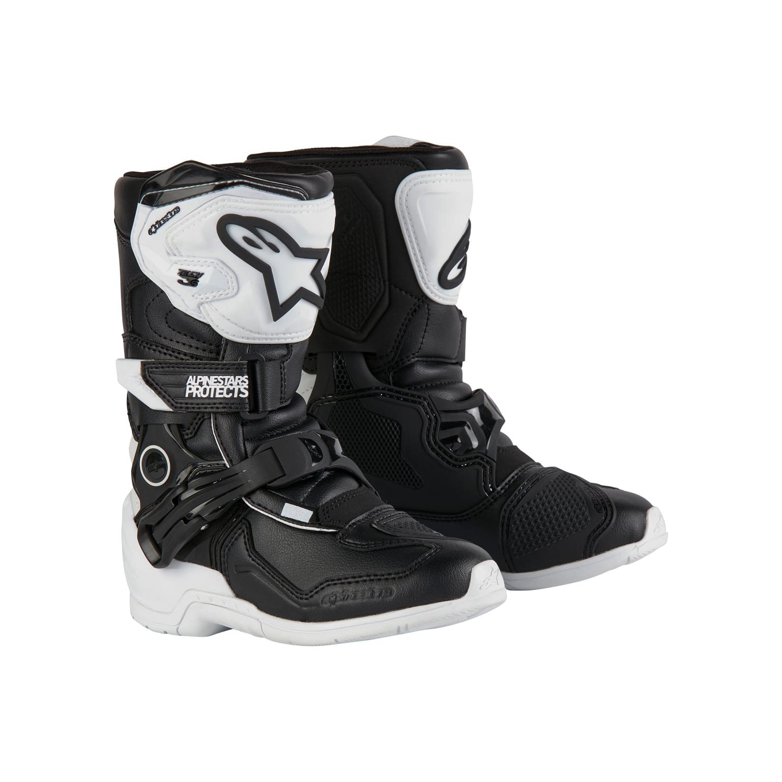 Alpinestars Tech 3S Kids - White Black Boots - Image 1