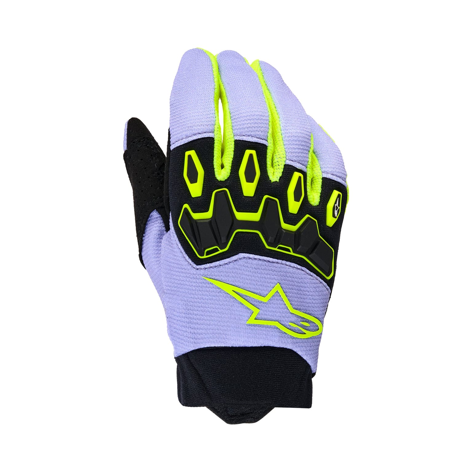 Alpinestars Youth & Kids Full Bore V2 Gloves - Purple Yellow Fluo - Image 1