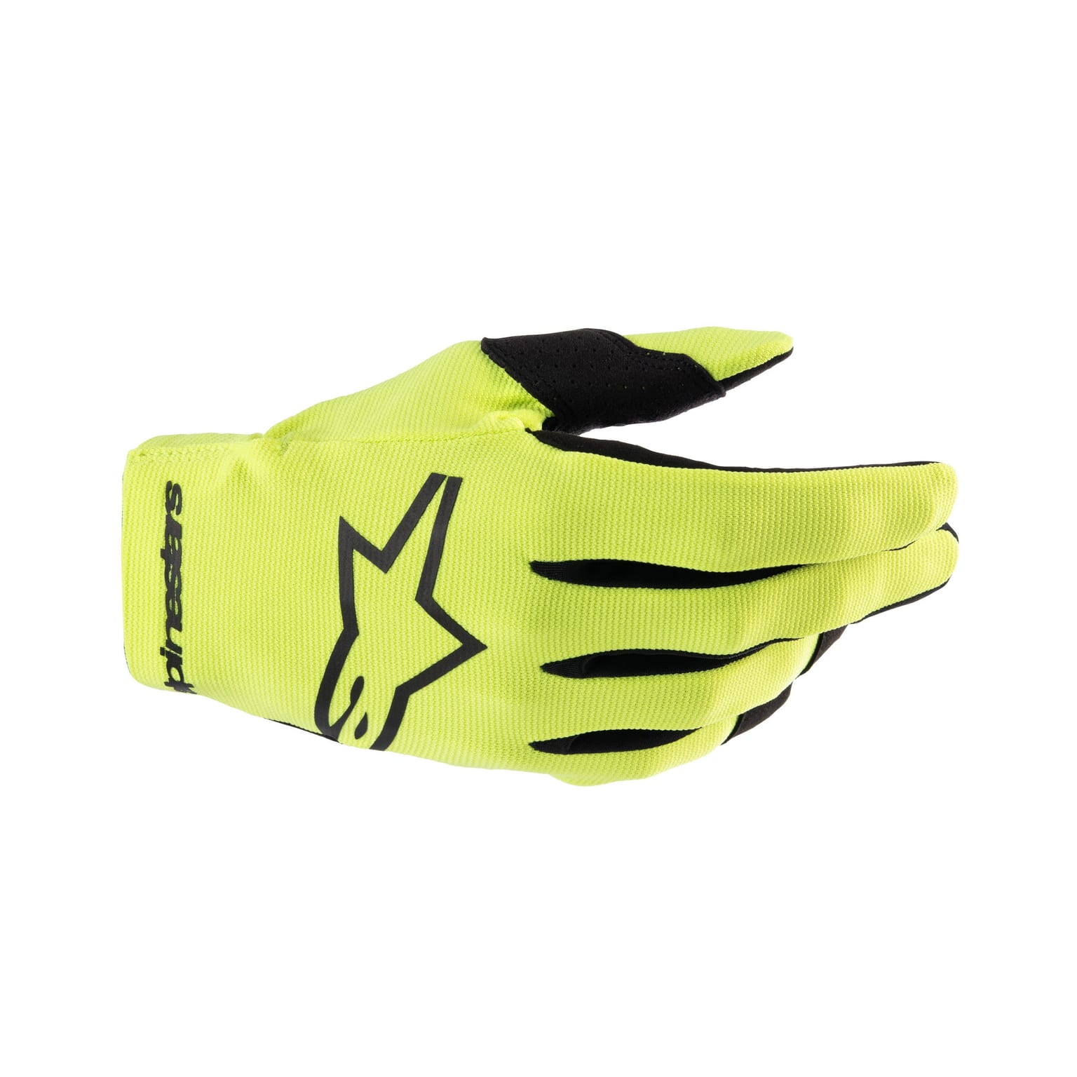 Alpinestars Youth Radar Gloves - Yellow Fluo / Black - Image 1
