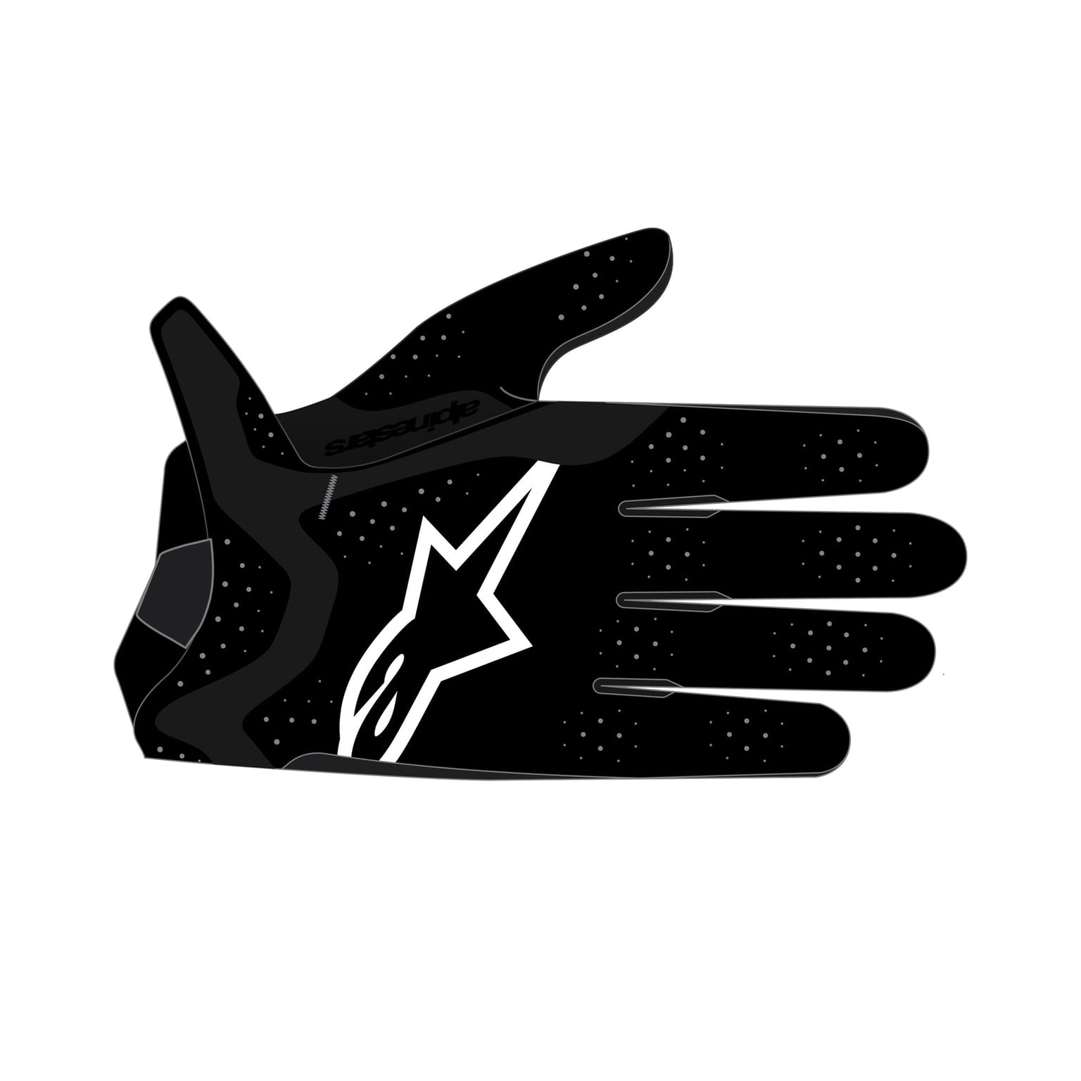 Alpinestars Supertech MX Gloves - Black White - Image 3