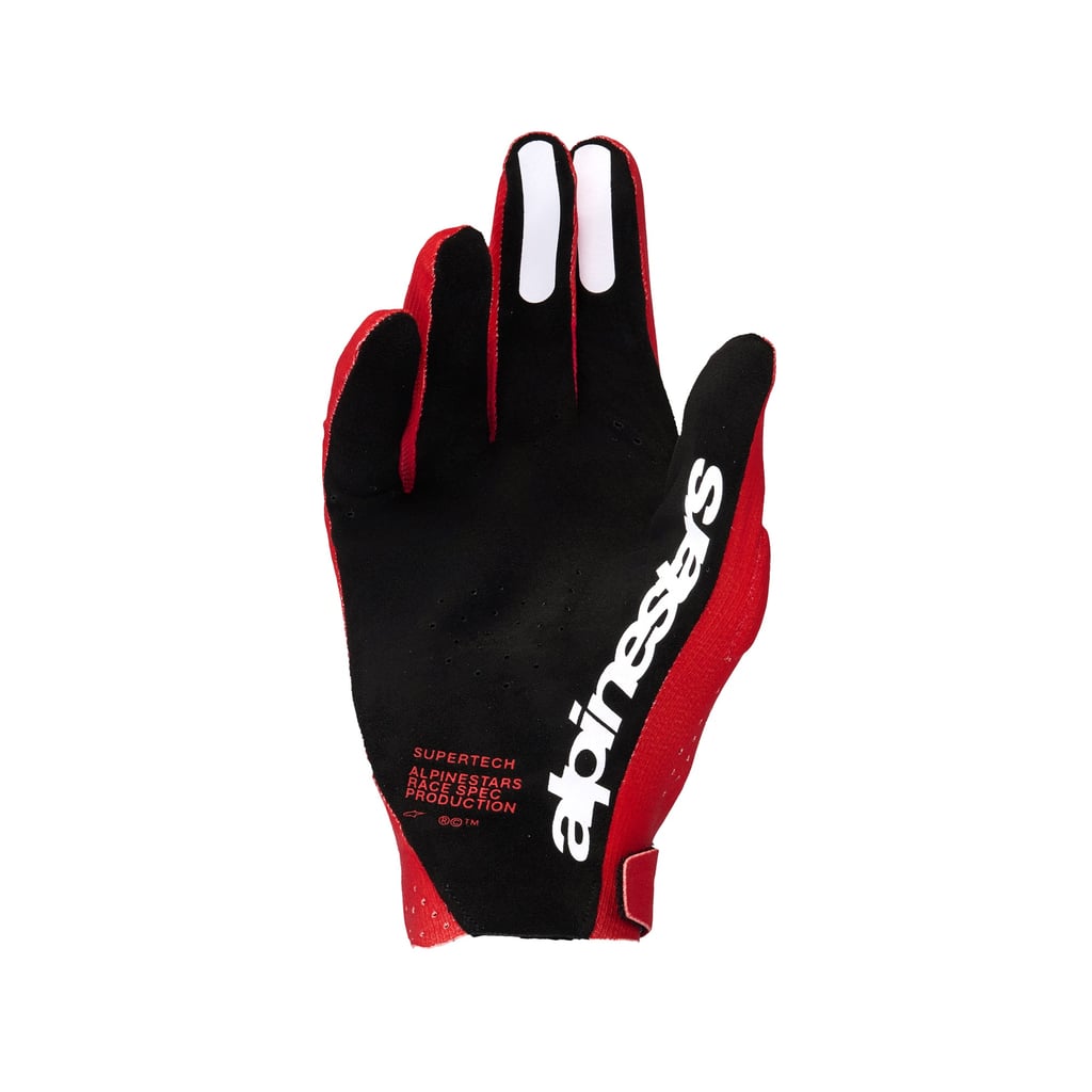 Alpinestars Supertech MX Gloves - Fire Red Black White