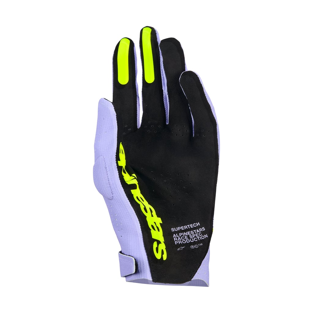 Alpinestars Supertech MX Gloves - Lavender Violet Fluo Yellow