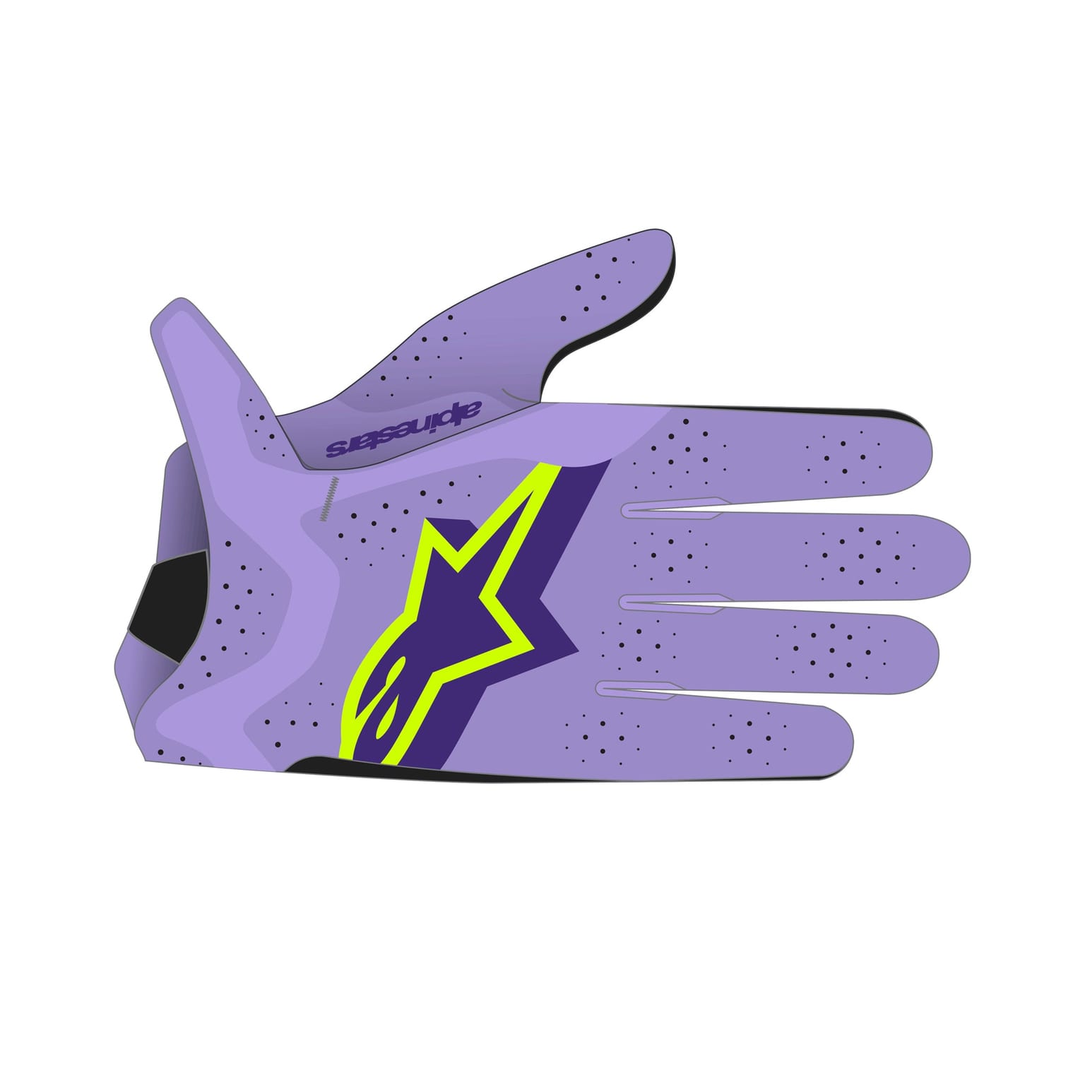 Alpinestars Supertech MX Gloves - Lavender Violet Fluo Yellow - Image 3