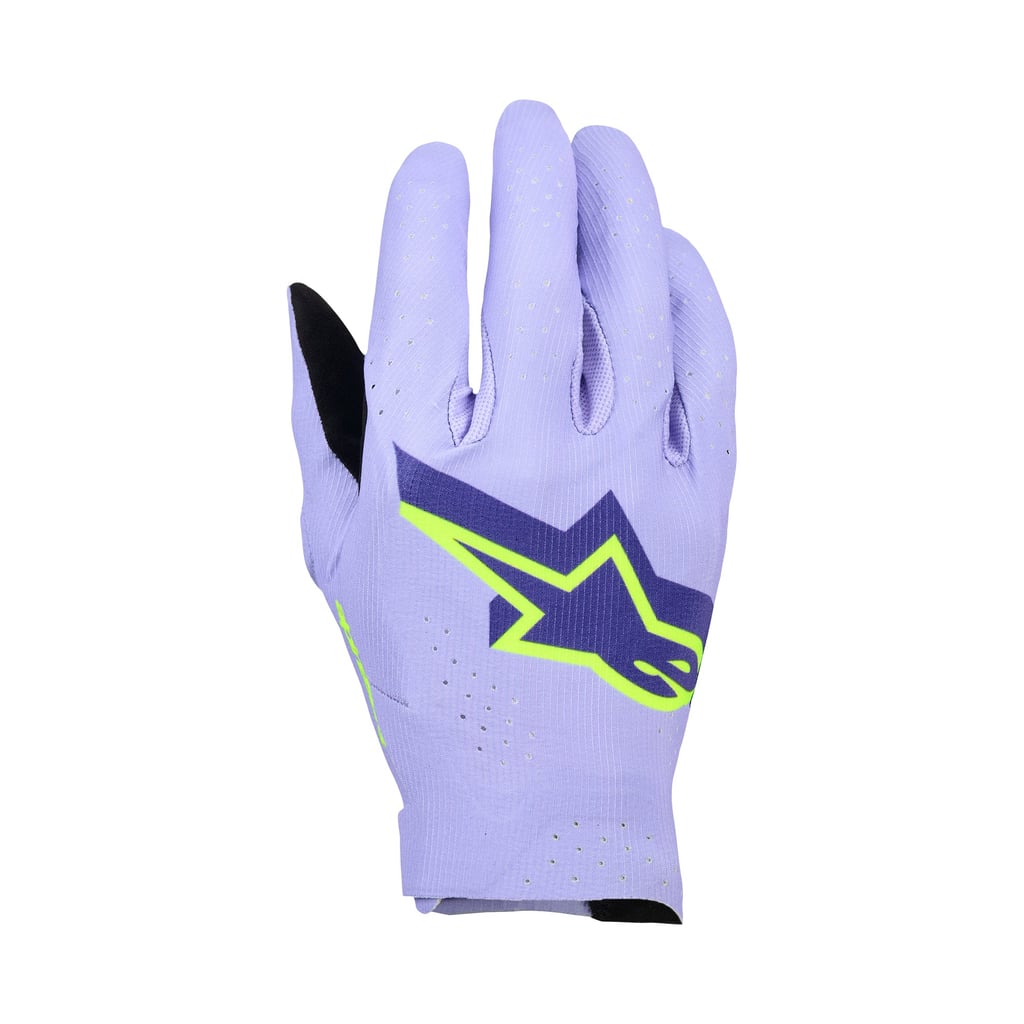 Alpinestars Supertech MX Gloves - Lavender Violet Fluo Yellow