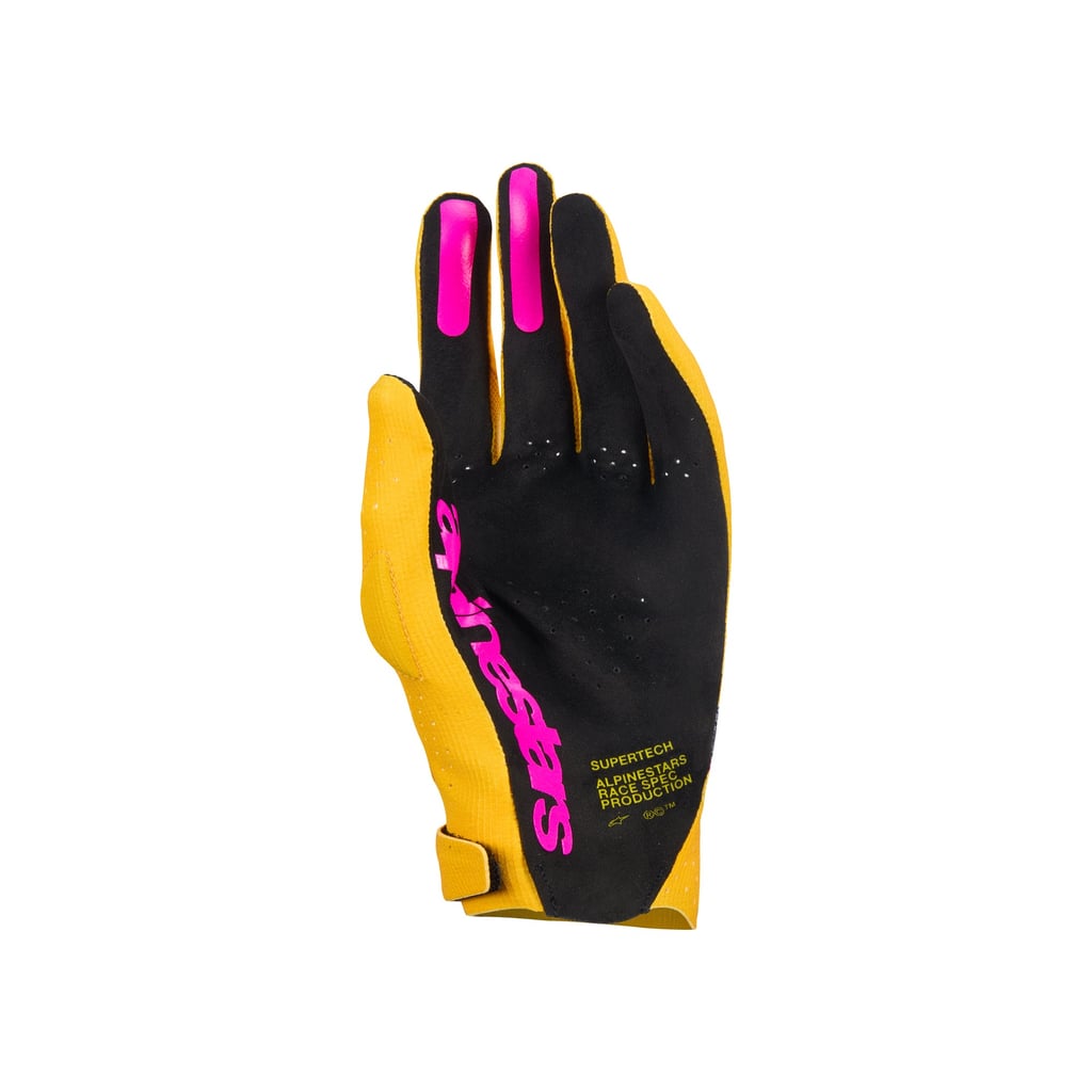 Alpinestars Supertech MX Gloves - Gold Black Fluo Pink