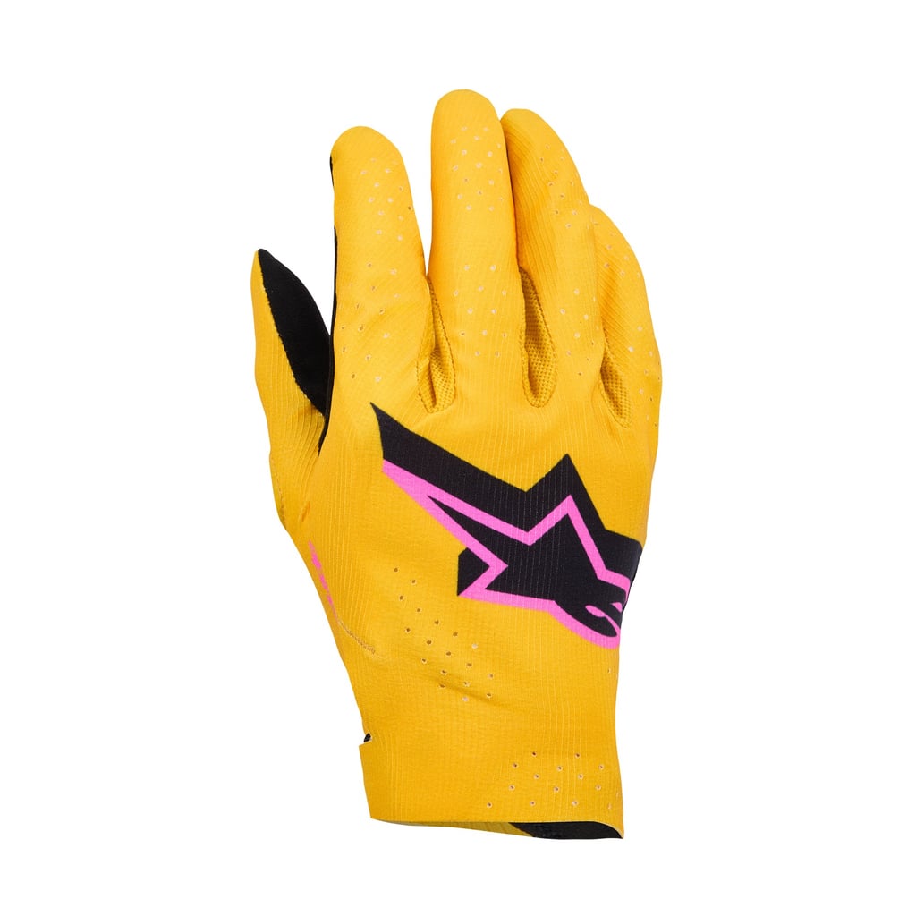 Alpinestars Supertech MX Gloves - Gold Black Fluo Pink