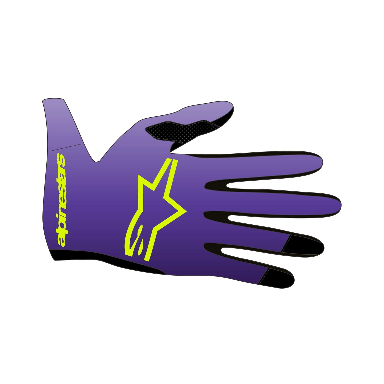 Alpinestars Radar Gloves - Purple Yellow Fluo - Image 3