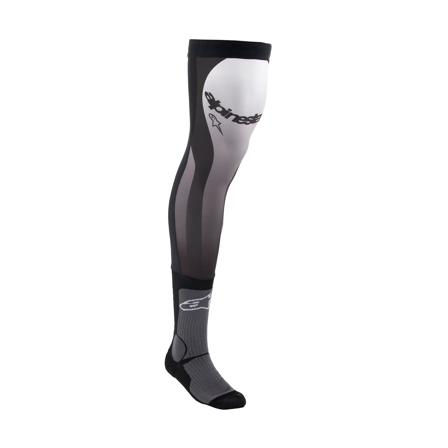 Alpinestars Knee Brace Socks - Black/White - Image 1