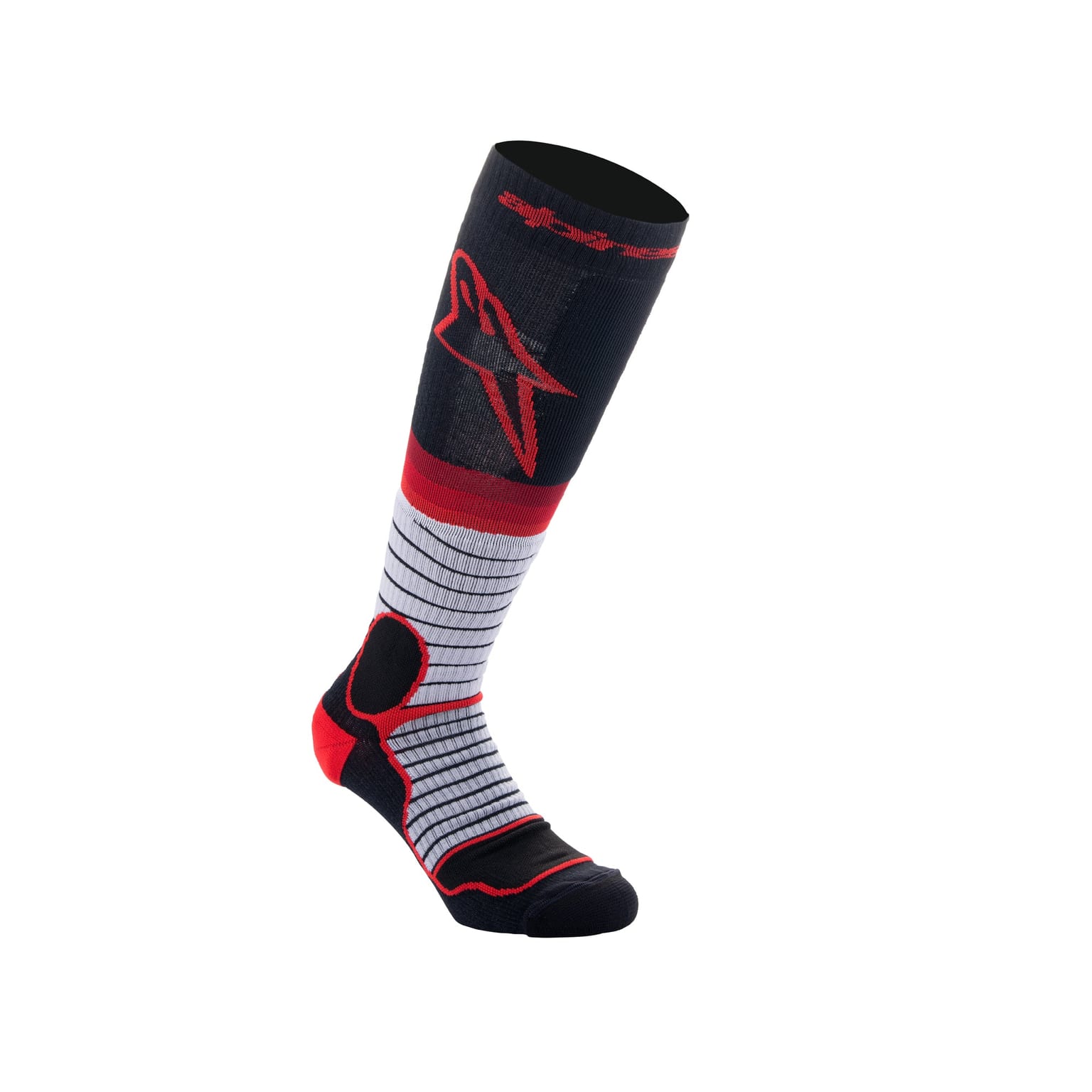 Alpinestars MX Pro Socks - Black/Gray/Red - Image 1