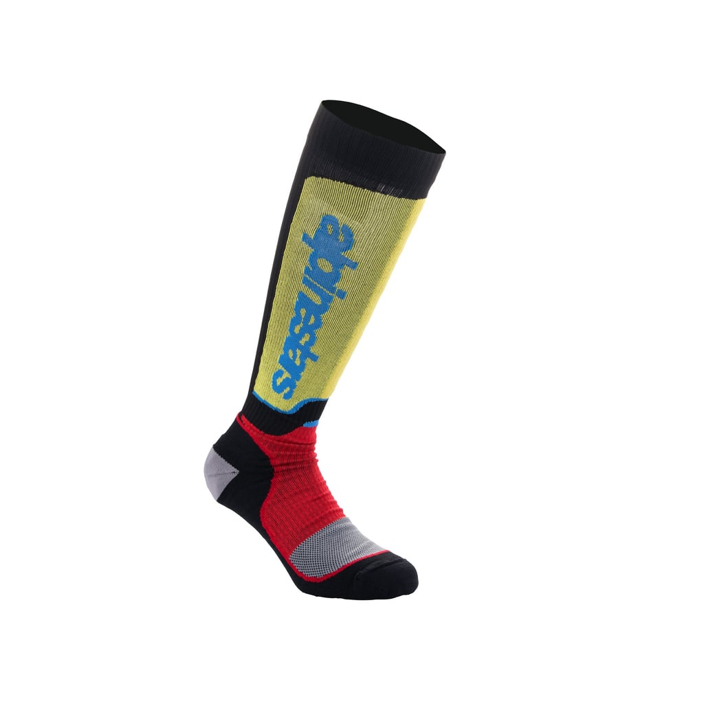 Alpinestars MX Plus Socks - Black/Red/Light Blue