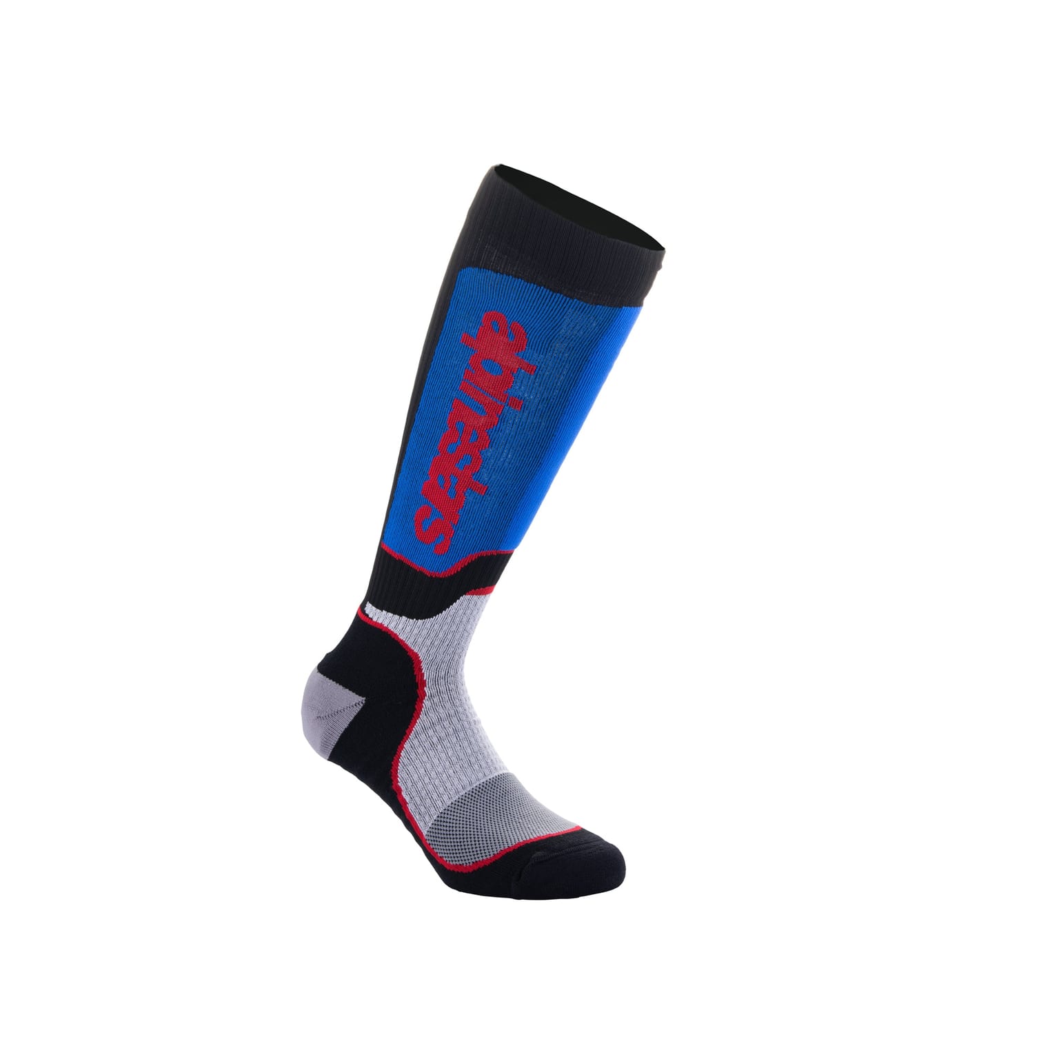 Alpinestars Youth MX Plus Socks - Black White Royal Blue - Image 1