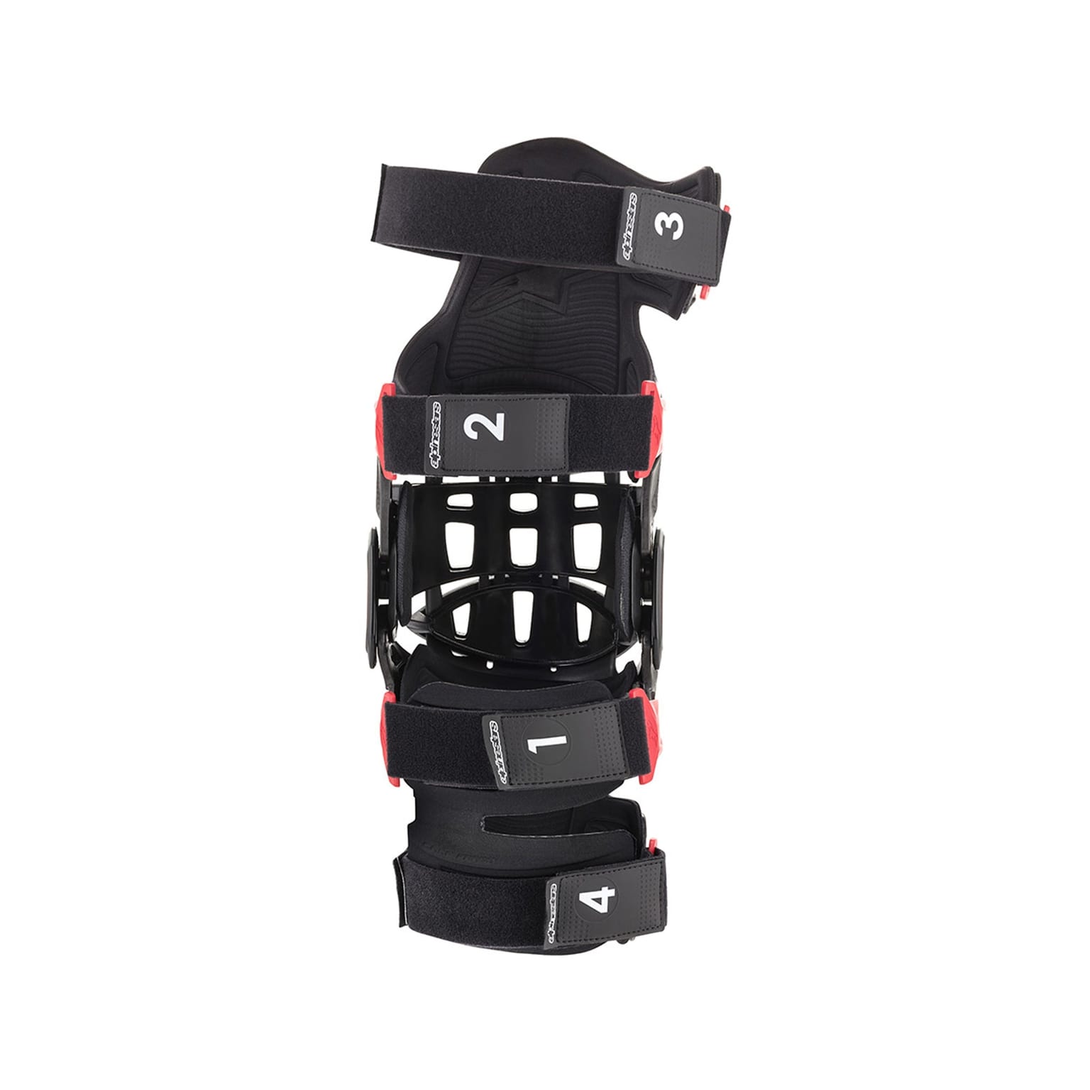 Alpinestars Bionic-10 Carbon Knee Brace Right - Black Red - Image 3