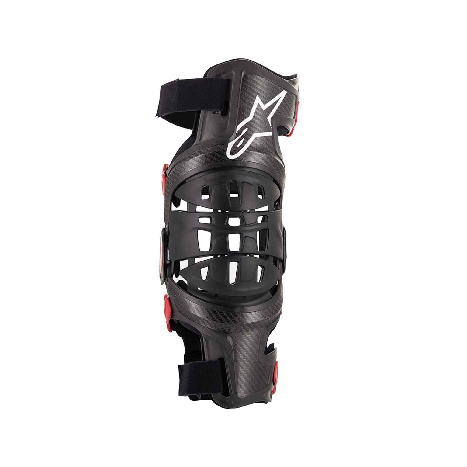 Alpinestars Bionic-10 Carbon Knee Brace Left - Black Red - Image 2