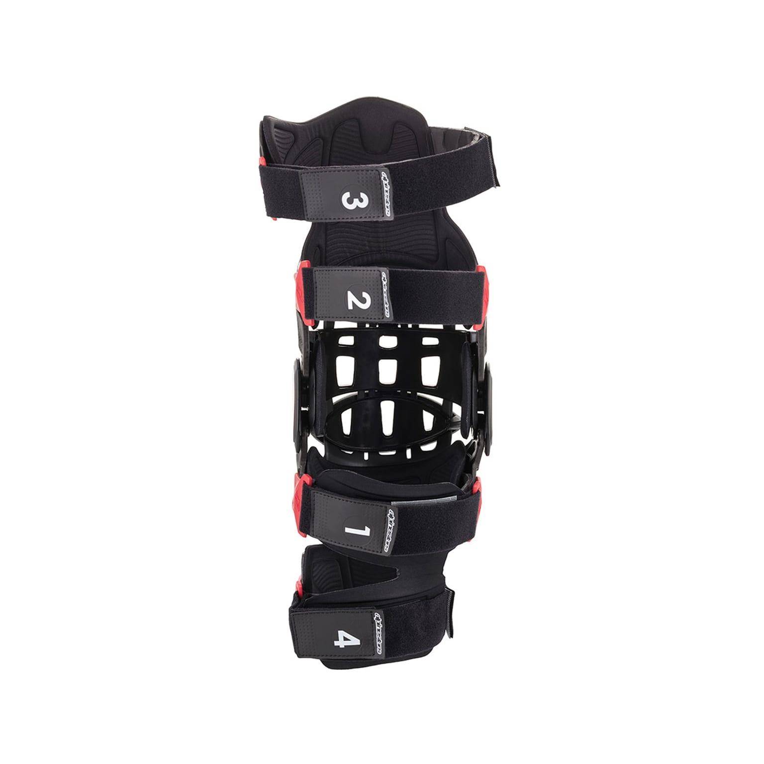 Alpinestars Bionic-10 Carbon Knee Brace Left - Black Red - Image 3