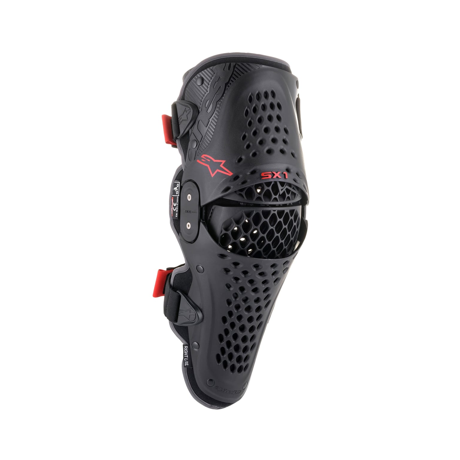 Alpinestars SX-1 V2 Knee Protector - Black Red - Image 1