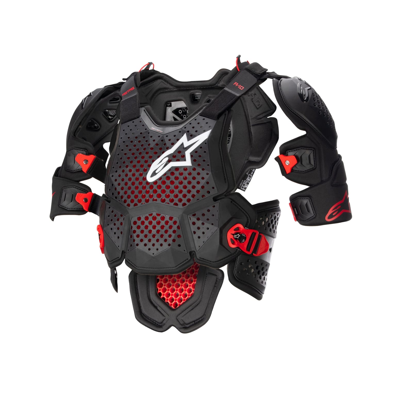 Alpinestars A-10 V2 Full Chest Protector - Anthracite Black Red - Image 1