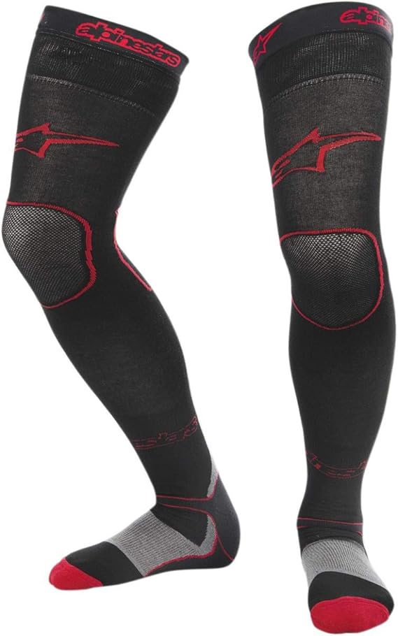 Alpinestars MX Socks - Long - Black/Red - Image 1