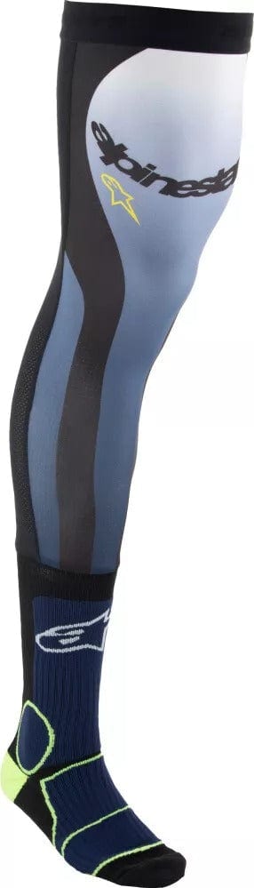 Alpinestars Knee Brace Socks Night Navy Yellow Fluo - Image 1