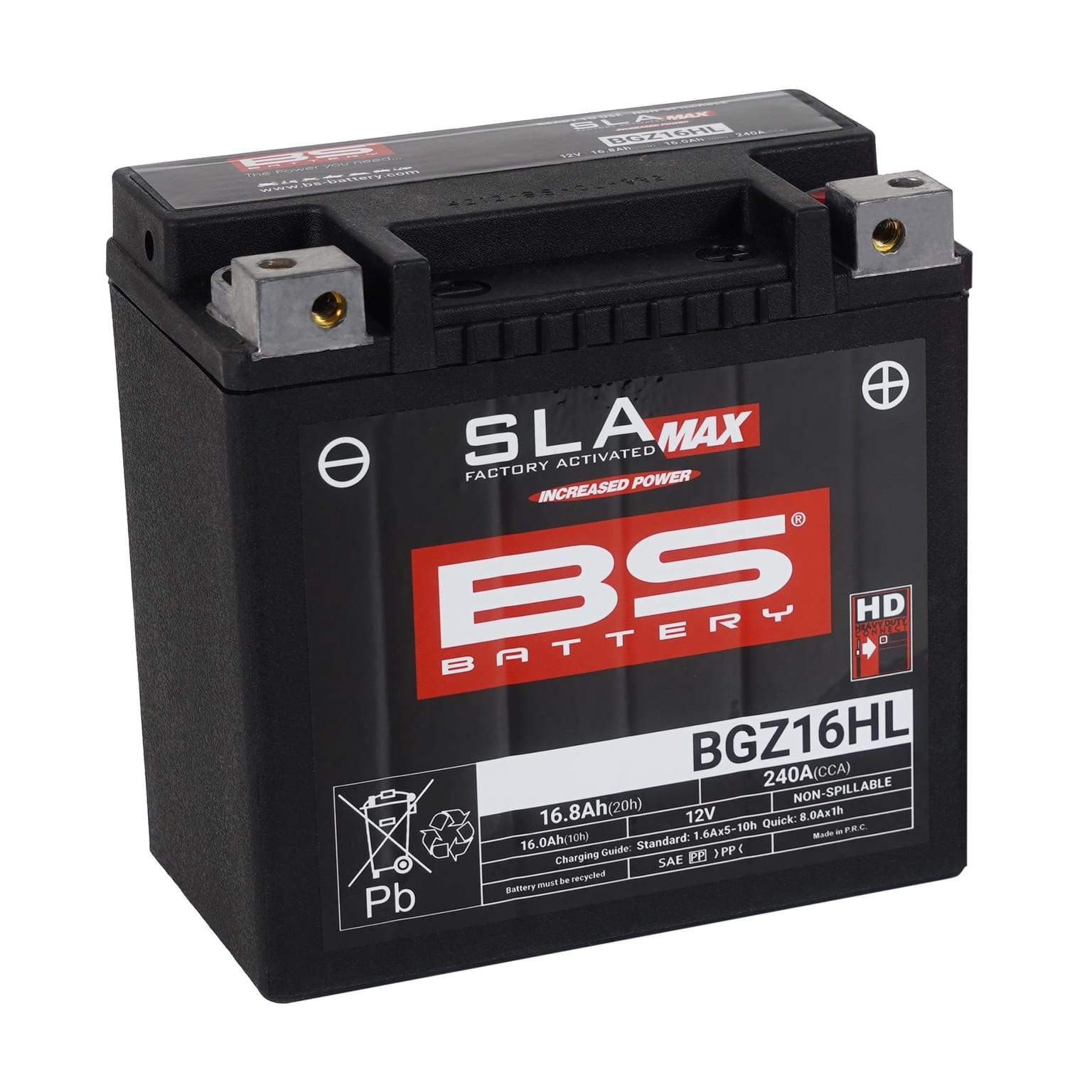 BS BGZ16HL SLA Max (WC) Factory Activated Battery - Image 1