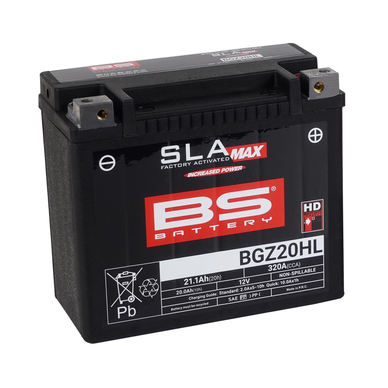 BS BGZ20HL SLA Max (WC) Factory Activated Battery - Image 1