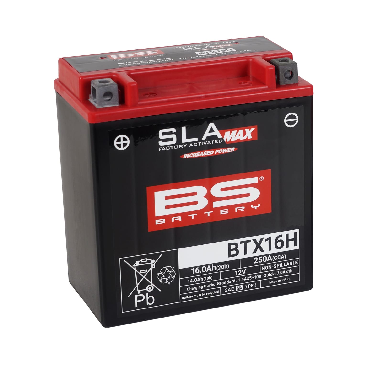 BS BTX16H SLA Max (WC) Factory Activated Battery - Image 1