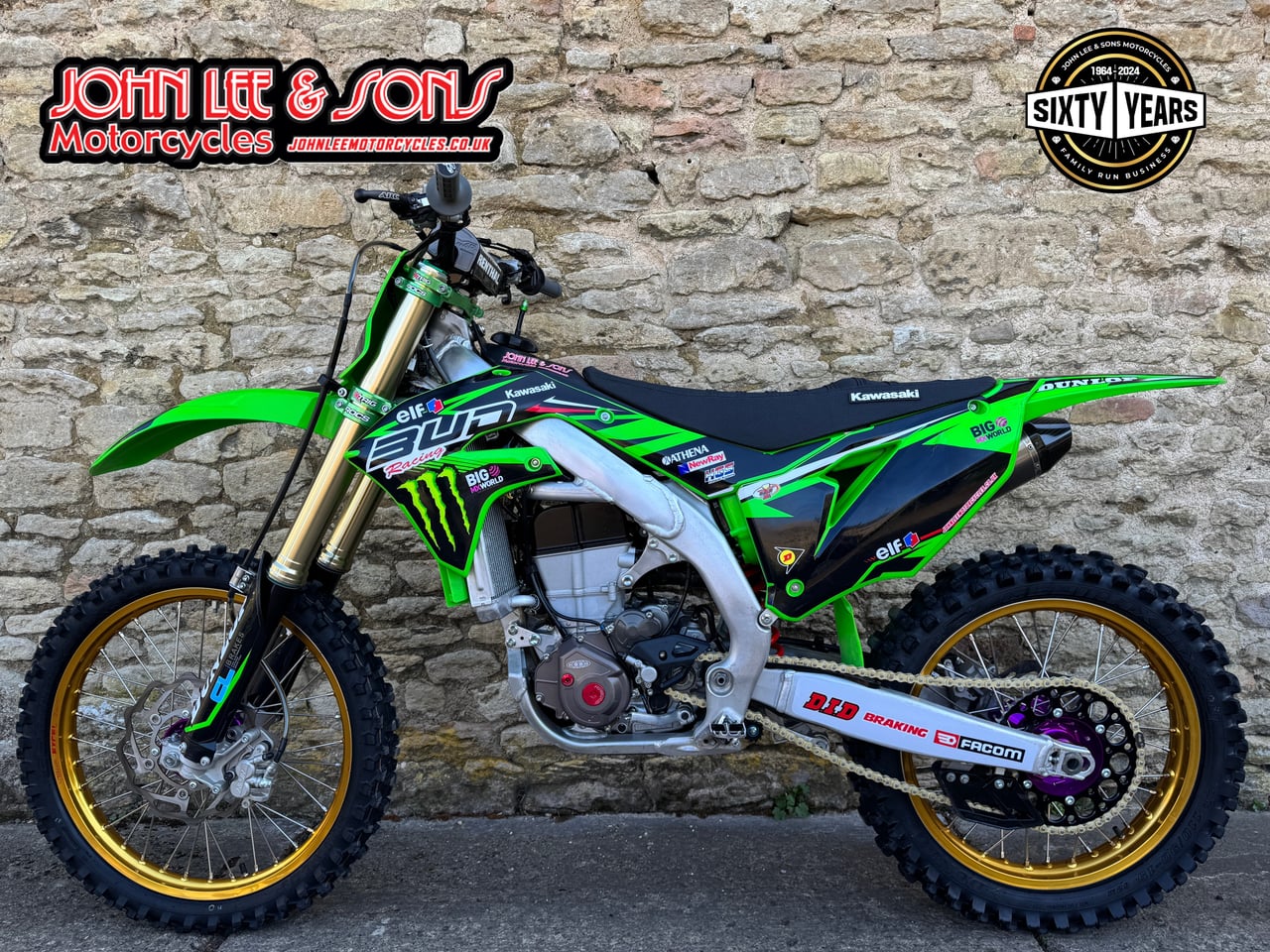 Kawasaki KX450F Motocross Bike, 2021 Model, Fully Loaded With Trick Bits, Immaculate