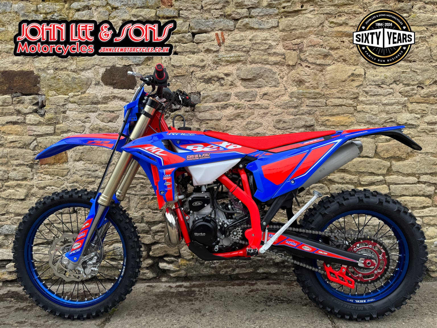 Beta RR300 2T Racing, New 2026 Model, Michelins & Blue Wheels, In Stock - Image 2