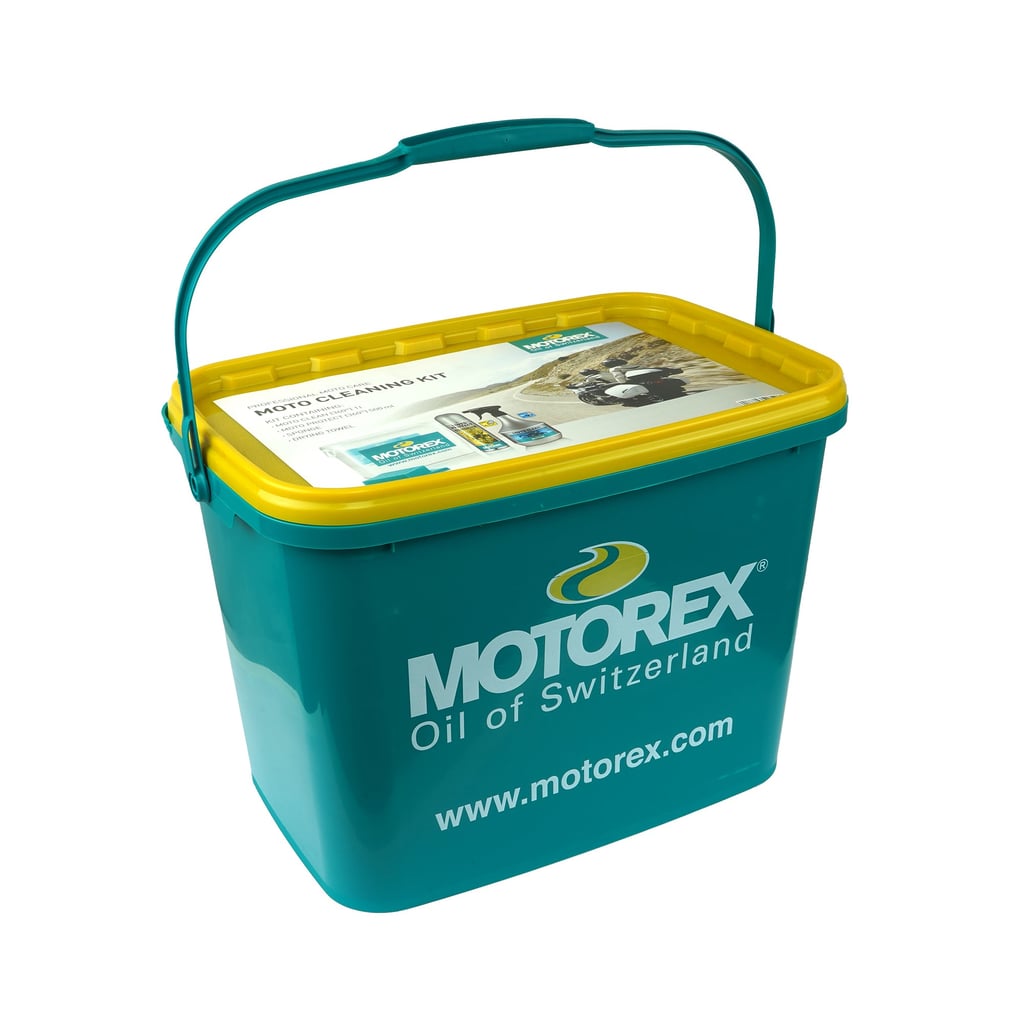 Motorex Motocare Kit In Bucket (Moto Clean, Moto Protect, Sponge & Cloth)