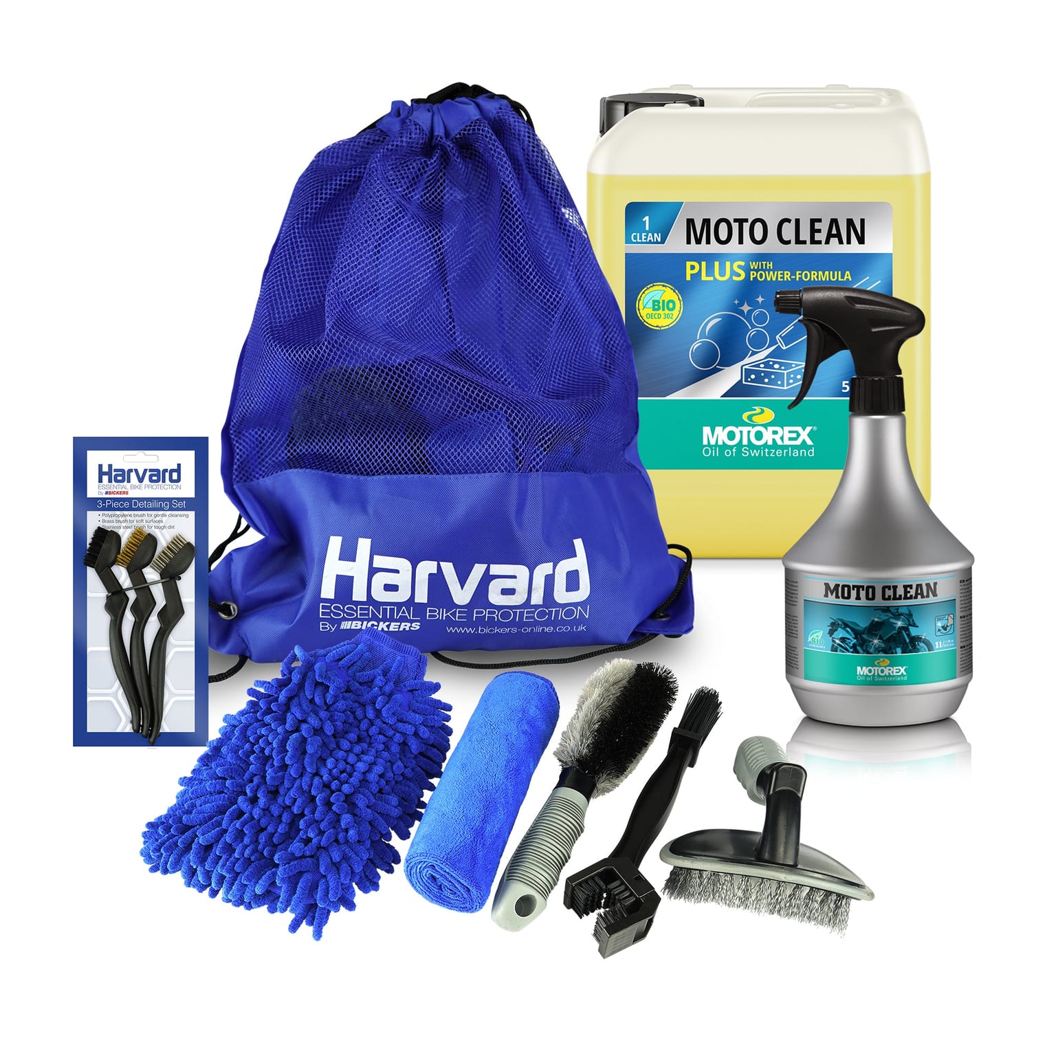 Motorex Moto Clean Bundle - 1L Atomiser, 5L Refill (20L Mixed) Plus Harvard Cleaning Kit - Image 1