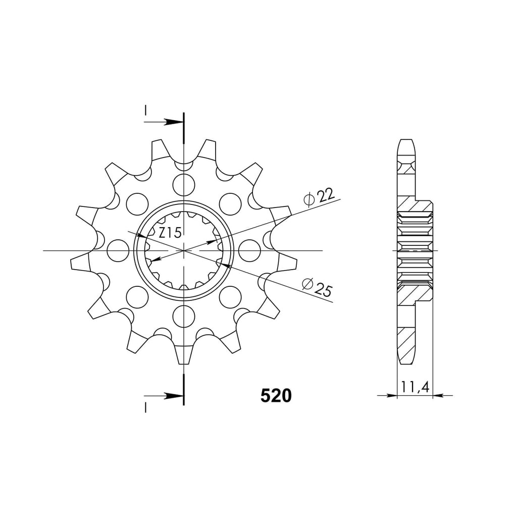 Supersprox Front MX Grooved CST-1902:14 CST4065 Sprocket JTF1902