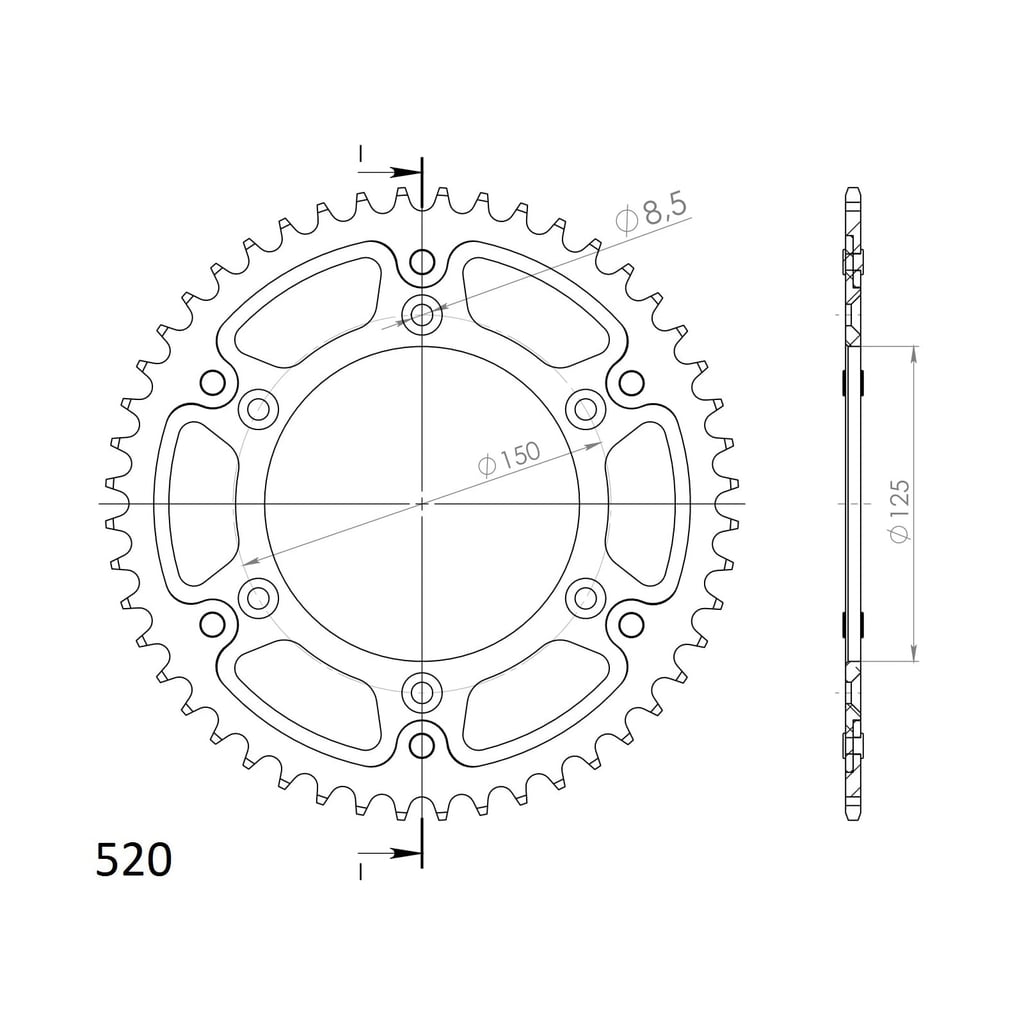 SuperSprox Rear Stealth RST-990-49-Red GasGas