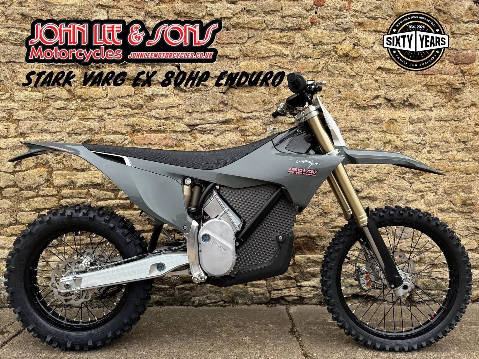 Stark Varg EX Electric Enduro Bike, New 2026 Model, Grey, 80HP Model, In Stock - Image 1