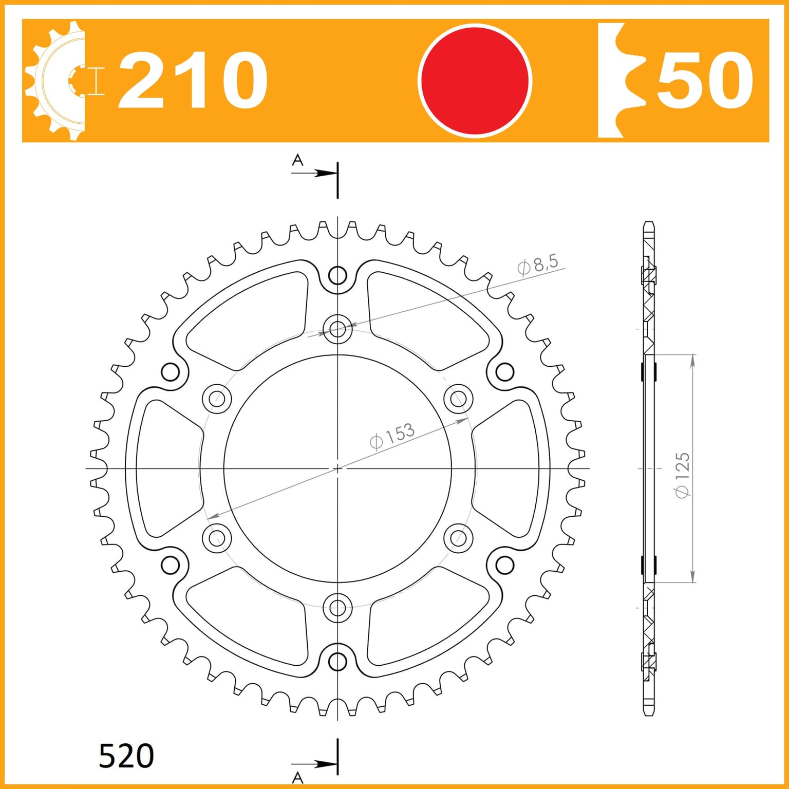 SuperSprox Rear Stealth RST-210-50-RED - Image 2
